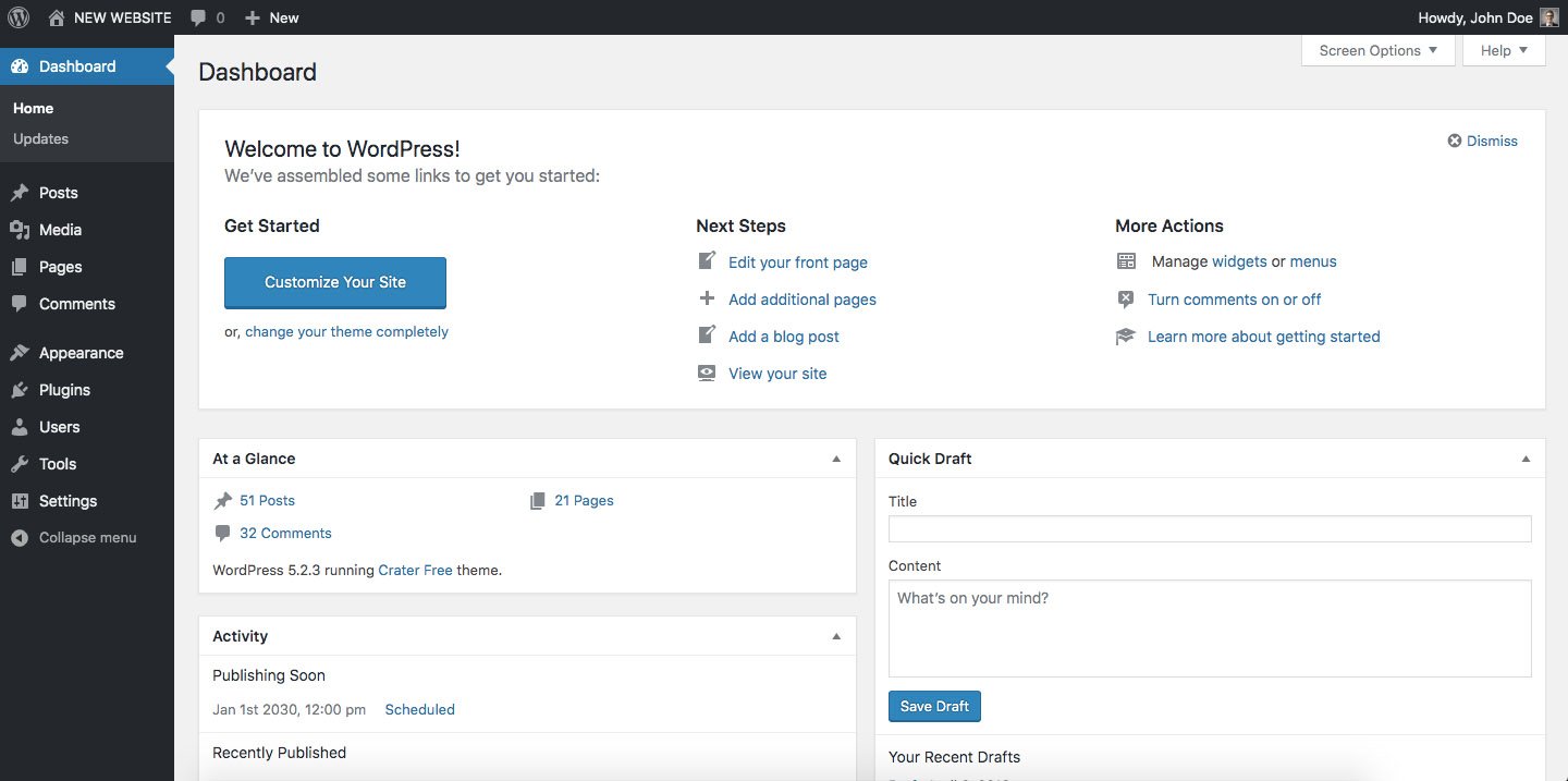 wordpress-dashboard