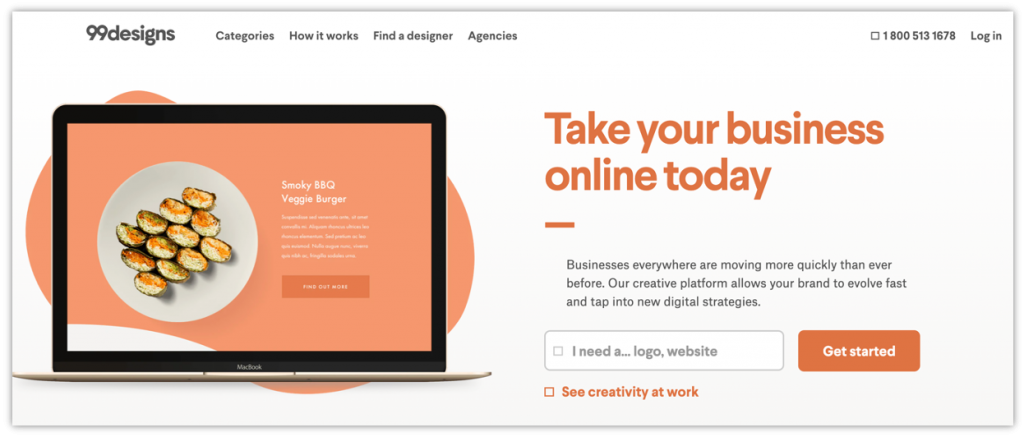 99Designs is the freelance website