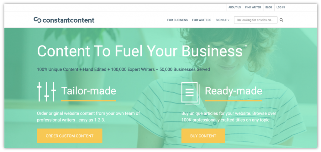 Top 15 Freelance Websites to Hire a Freelancer for Your Next Project 14 use ConstantContent to hire content writers