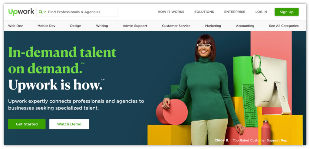 use Upwork to hire a freelancer