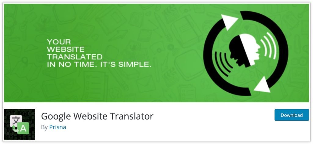 Google Website Translator Plugin